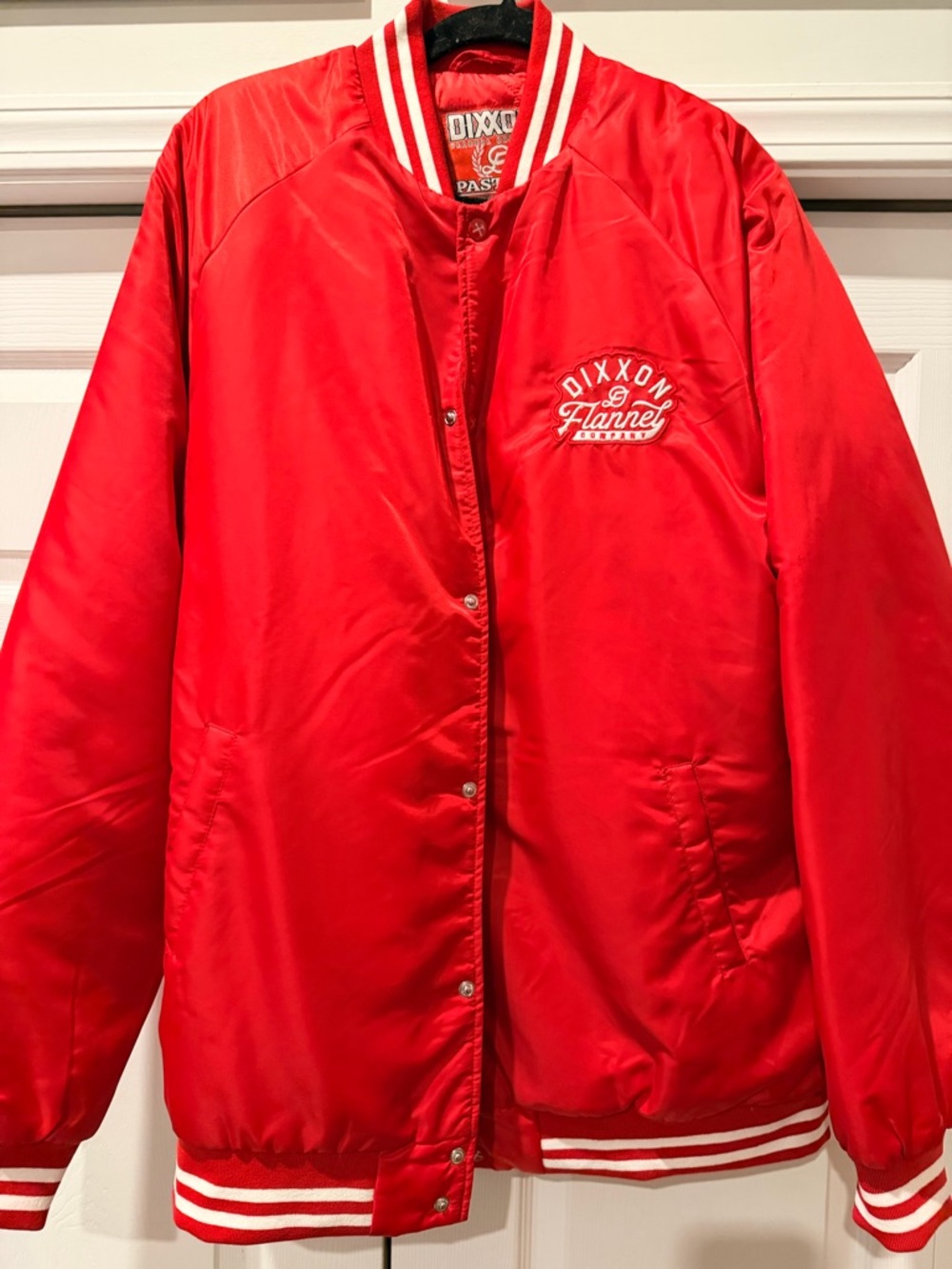 DIXXON Red Satin Bomber Jacket (new without tags)